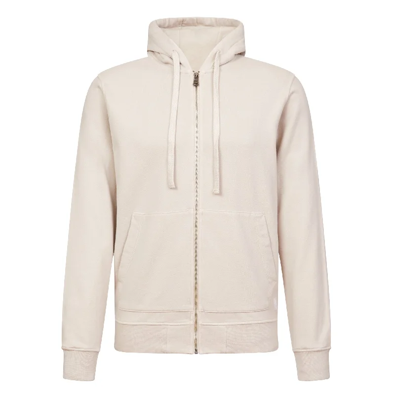 Everyday Apparel FRADI Cotton Fleece Hooded Zip Jacket BEIGE