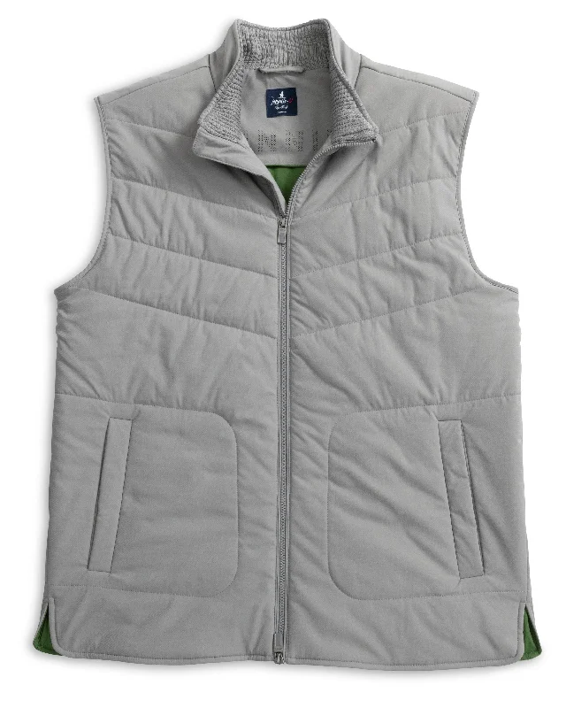 Travel Wear Johnnie-O Fairhaven Quilted Zip Vest - Fossil