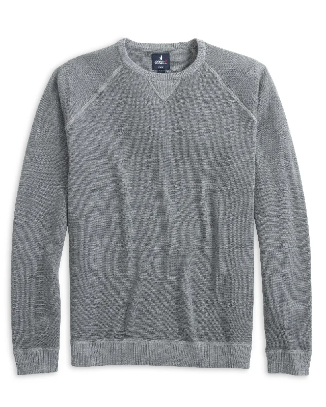 Denim Looks Johnnie-O Merino Wool Crewneck Sweater - Light Gray