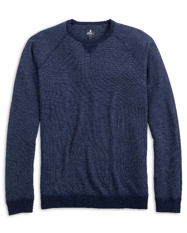 Fashionable Wear Johnnie-O Merino Wool Crewneck Sweater - Navy