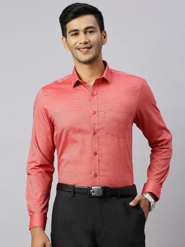 Active Wear Men 100% Cotton Shirt Pinkish Red CL8 GF4