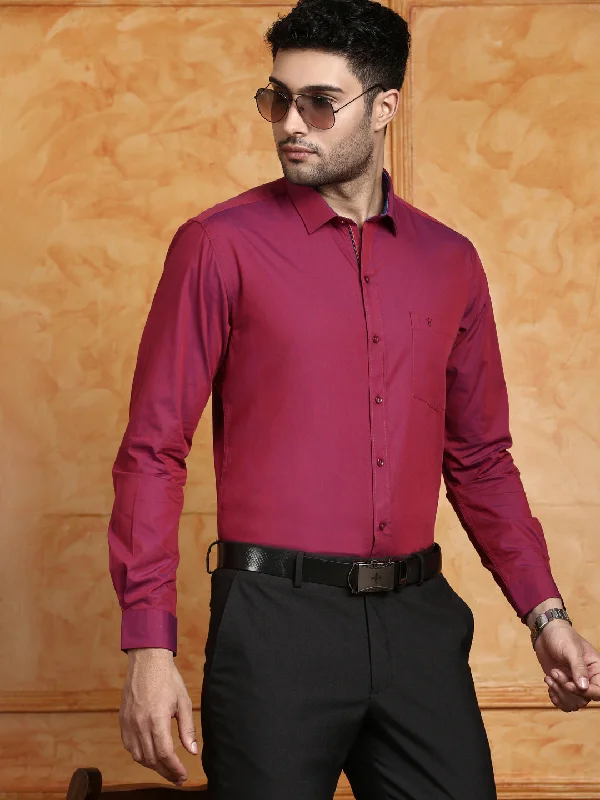 Relaxed Fit Clothing Men 100% Cotton Shirt Purple G111