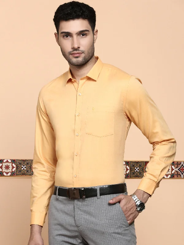 Smart Wear Men Premium Cotton Shirt Orange EL GP15