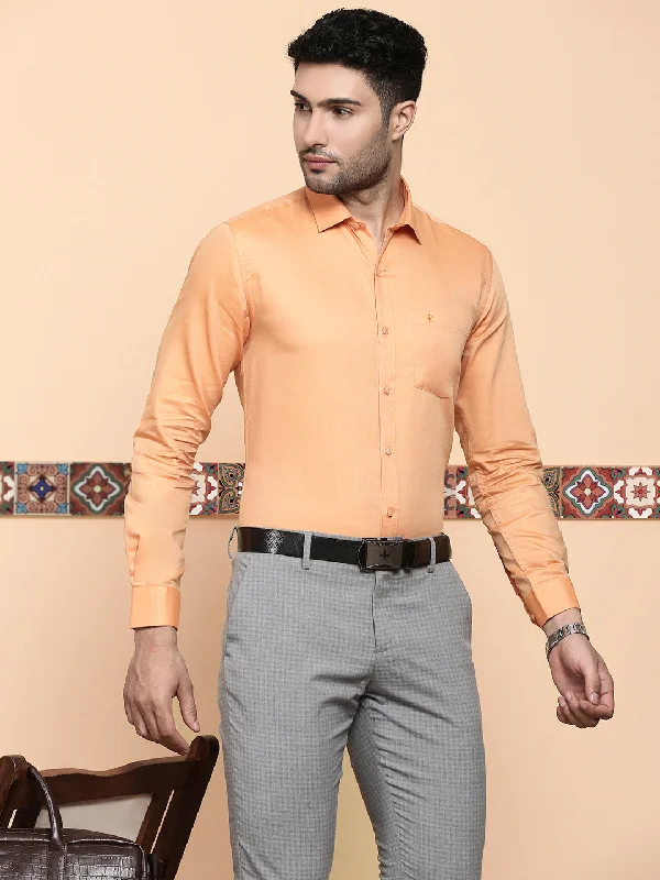 Relaxed T-shirts Men Premium Cotton Shirt Orange EL GP17