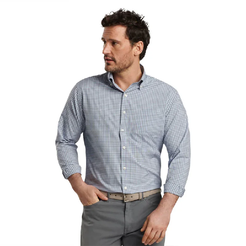 Casual Shirts Peter Millar Murray Performance Poplin Sport Shirt - Navy