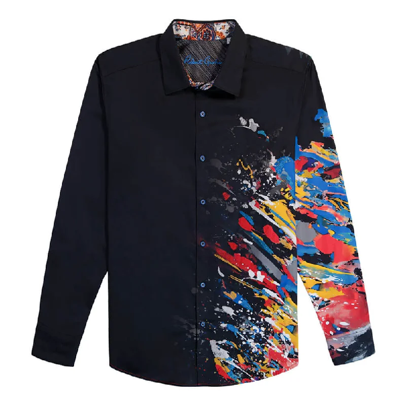 Lightweight Jackets Robert Graham Knightsbridge Classic Fit Sport Shirt - Black