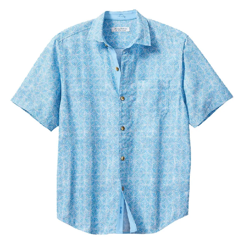 Urban Tees Tommy Bahama Coconut Point Fleur De Geo Camp Shirt - Chambray Blue