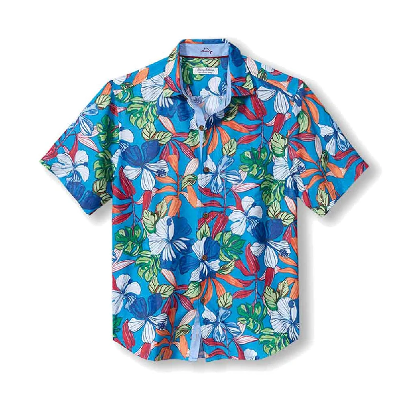 All-Weather Outfits Tommy Bahama IslandZone Coconut Point Luau Camp Shirt - Blue Aster