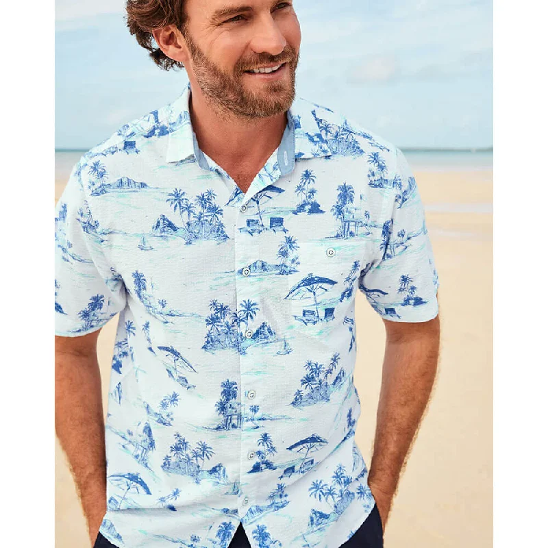 All-Weather Outfits Tommy Bahama Nova Wave Beach Days Camp Shirt - White