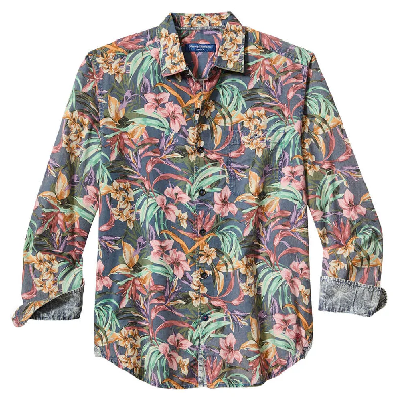 Comfort Jeans Tommy Bahama Tortola Festive Jungle Sport Shirt - Dockside Blue